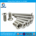 DIN965 SS304/316 Screws Stainless Steel Flat Phillips Machine Screws